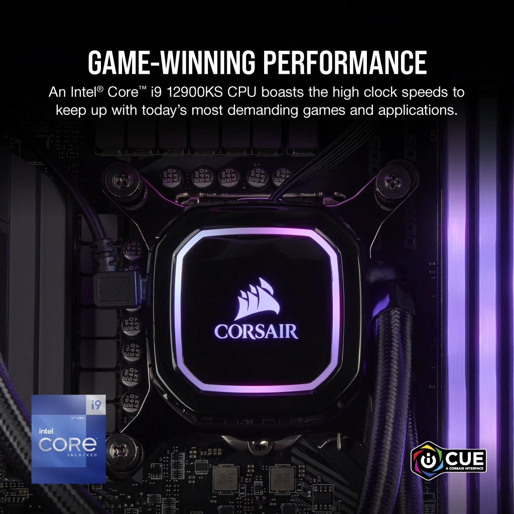 VENGEANCE i7300 Gaming PC, i9-12900KS, RTX 3090 Ti, 4TB (2x 2TB M