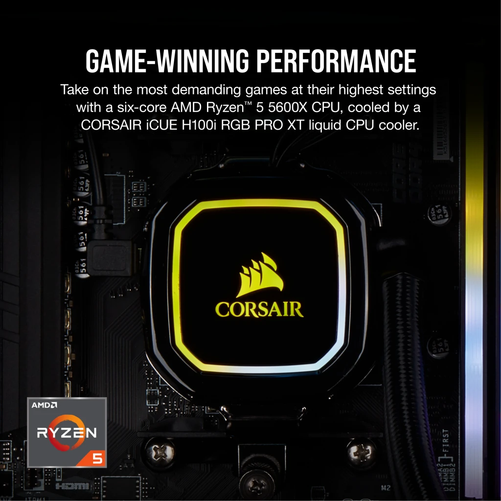 VENGEANCE a7200 Gaming PC, R5 5600X, RTX 3070, 1TB M.2, 16GB VENGEANCE a7200 Gaming PC, R5 5600X, RTX 3070, 1TB M.2, 16GB