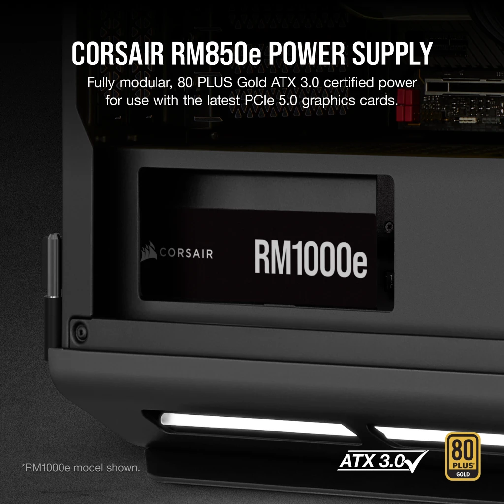 Corsair RM850e 850 Watt 80 Plus Gold Fully Modular Low-Noise ATX Power  Supply - Micro Center
