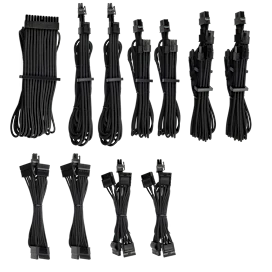 Premium Individually Sleeved PSU Cables Pro Kit Type 4 Gen 4 – Black