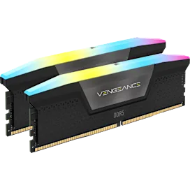 VENGEANCE® RGB 32GB (2x16GB) DDR5 DRAM 6400MHz C32 Memory Kit — Black