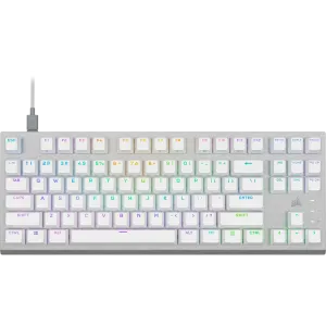 K60 PRO TKL RGB Tenkeyless Optical-Mechanical Gaming Keyboard - CORSAIR OPX Switch - White (JP)