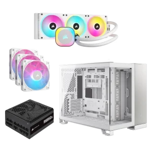 Gaming PC Builder Bundles Self Build Computer Bundles CORSAIR 2500X WHITE GRAY ALUMINUM ALL IN ONE BUNDLE.webp