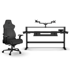 Platform:6 Elevate Desk - Black with TC500 Luxe Black Chair