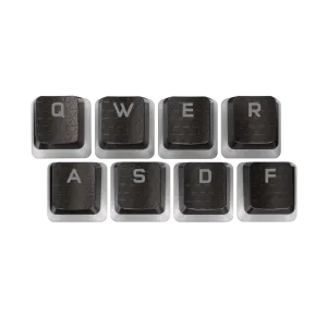 FPS/MOBA Pudding Keycap Mod Kit for QWERTY/Z Layout – Gunmetal Gray