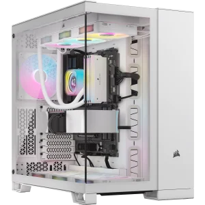 iCUE LINK 6500X RGB中塔式ATX双腔PC机箱——白色