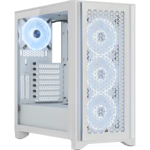 iCUE 4000D RGB AIRFLOW QL版本中塔式ATX机箱 — 纯白