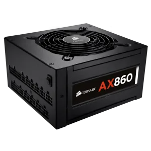AX860 ATX Power Supply — 860 Watt 80 PLUS® PLATINUM Certified Fully-Modular PSU (NA) (Refurbished)