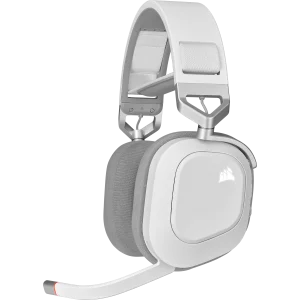 HS80 RGB WIRELESS Premium Gaming Headset with Spatial Audio — White