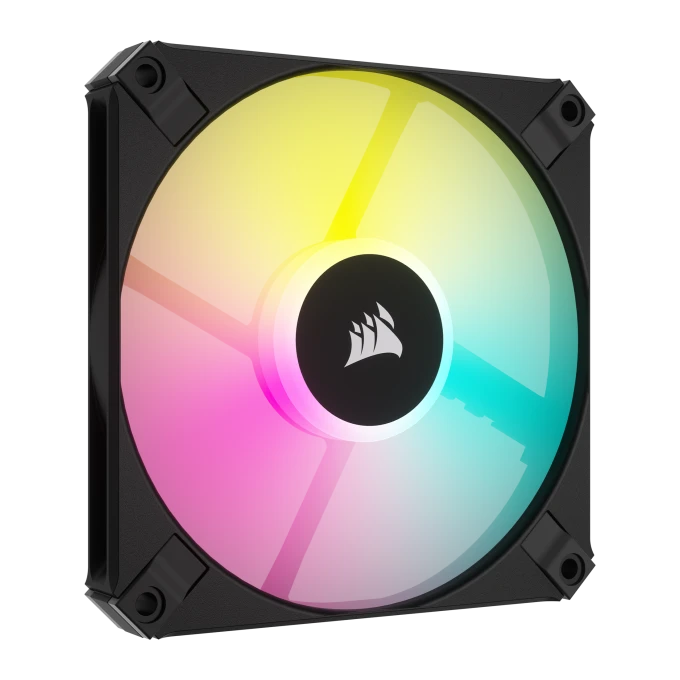iCUE AF120 RGB SLIM 120mm PWM Fluid Dynamic Bearing Fan — Black Single Pack