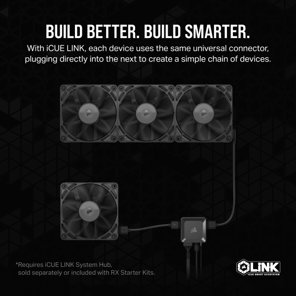 iCUE LINK RX120 120mm PWM Single Fan Expansion