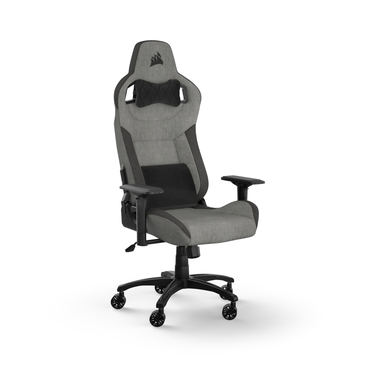T3 RUSH Fabric Gaming Chair – Grey/Charcoal