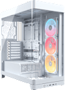 FRAME 4500X LX-R RGB iCUE LINK Panoramic Glass Mid-Tower PC Case - White