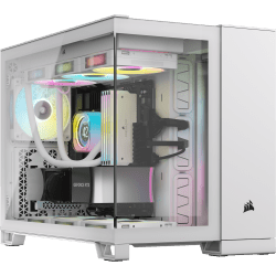 iCUE LINK 2500X RGB Micro ATX双腔PC机箱——白色