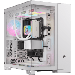 iCUE LINK 6500X RGB中塔式ATX双腔PC机箱——白色