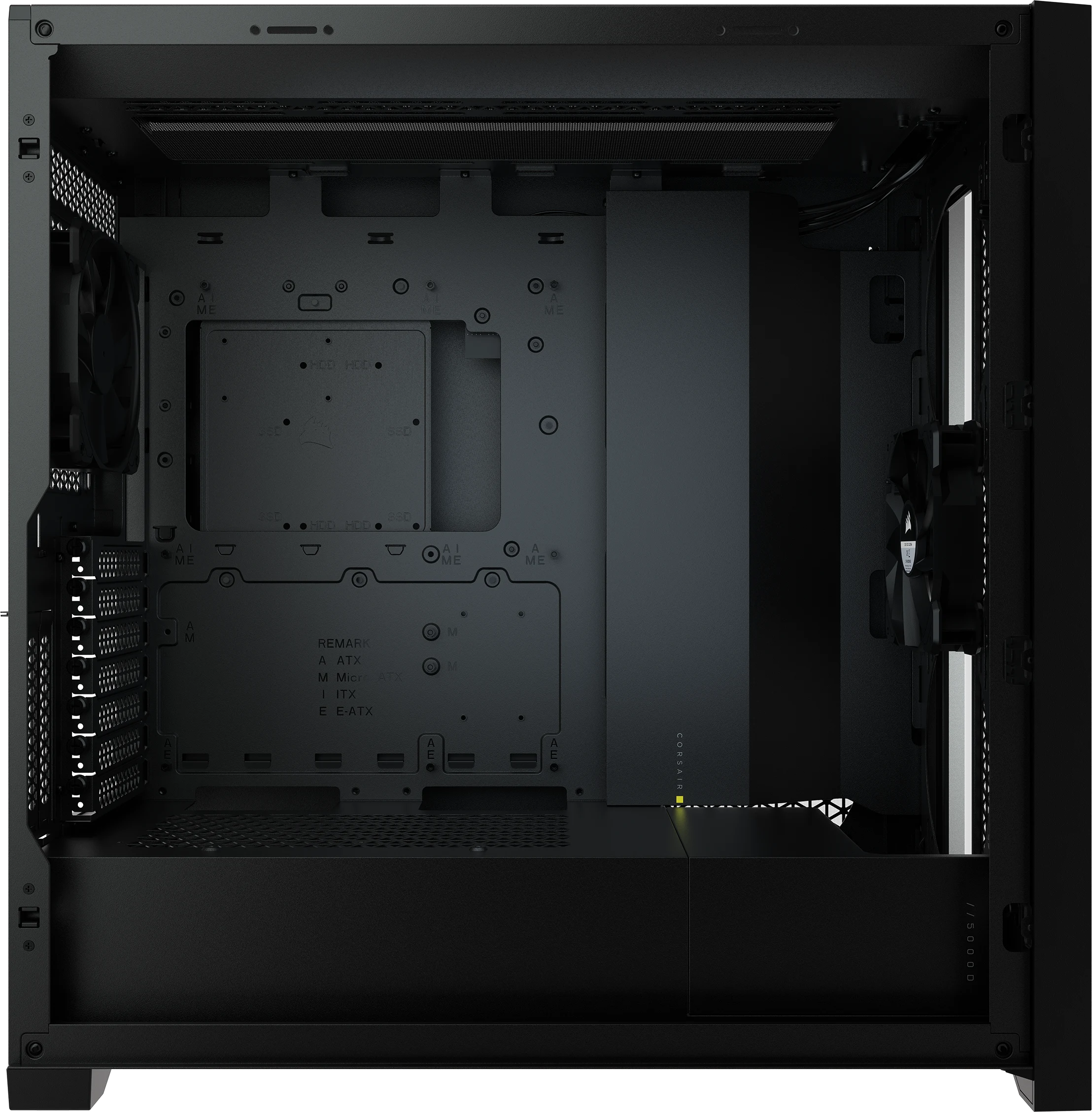iCUE 5000D RGB AIRFLOW Mid-Tower Case, Black - 3x AF120 RGB ELITE