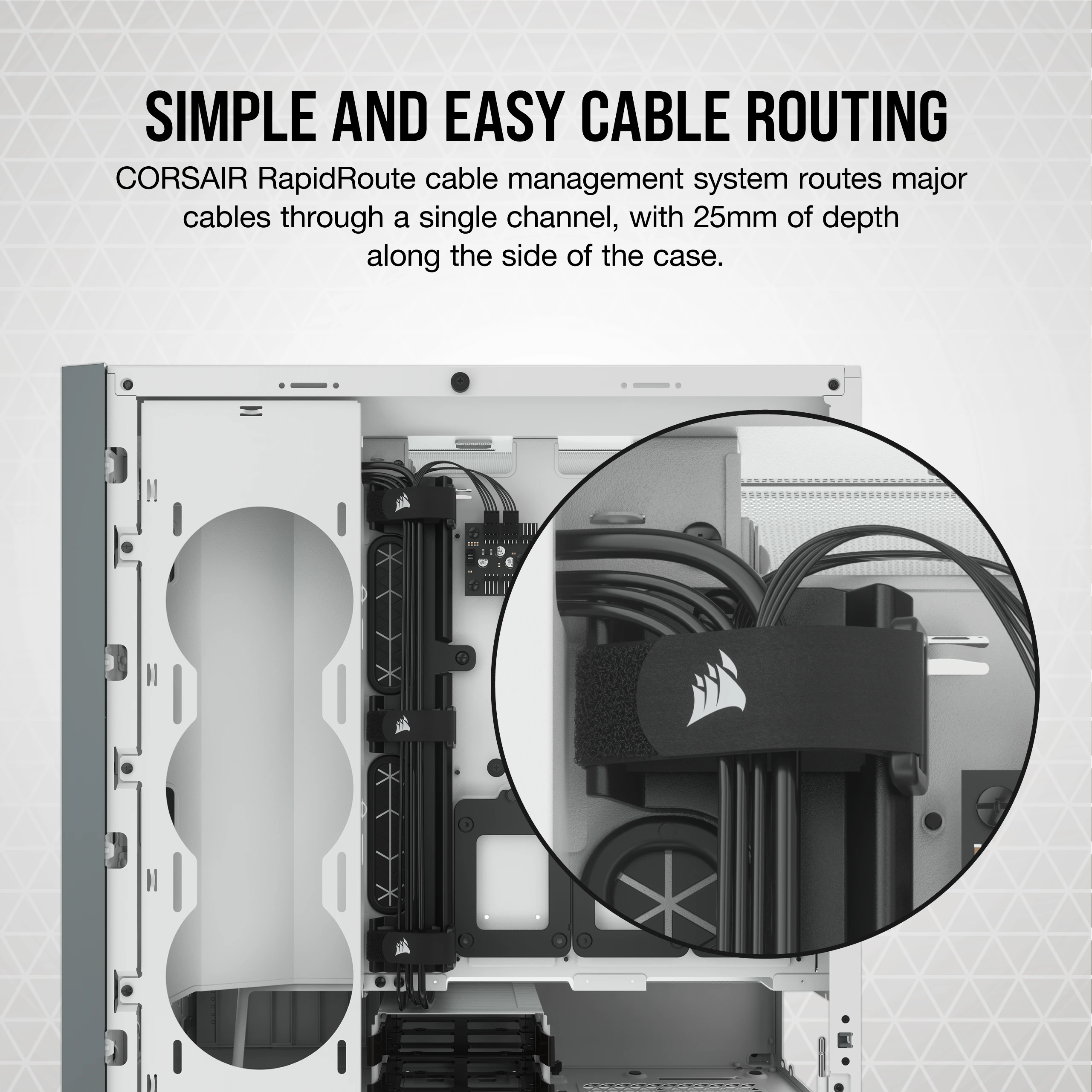 5000D AIRFLOW Tempered Glass Mid-Tower ATX PC Case — White