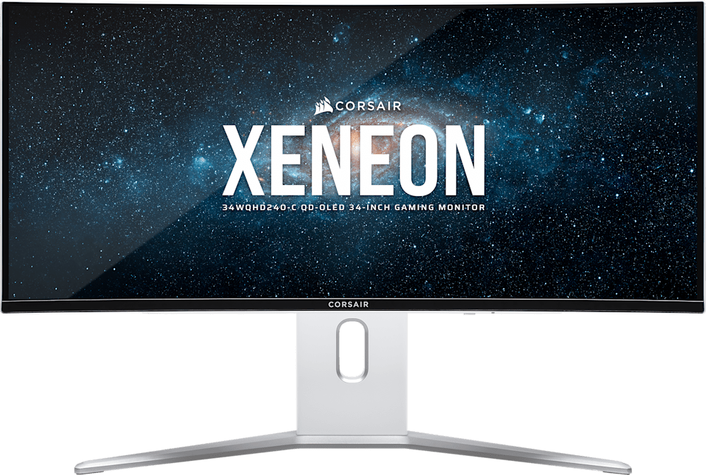 Corsair xeneon 34wqhd240-c 34 palčni ultrawide qd-oled monitor z napisom xeneon