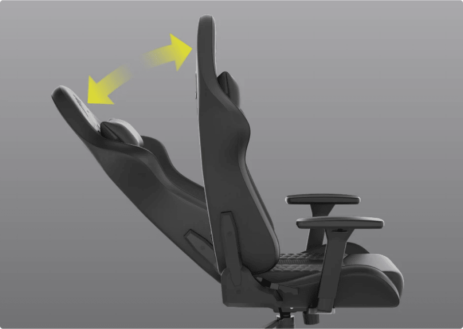 Corsair tc100 relaxed | tkanina grey and black | širok sedež in naklon do 160° | gaming stol 4 Corsair tc100 relaxed gaming stol z nastavljivim naslonjalom do 160 stopinj