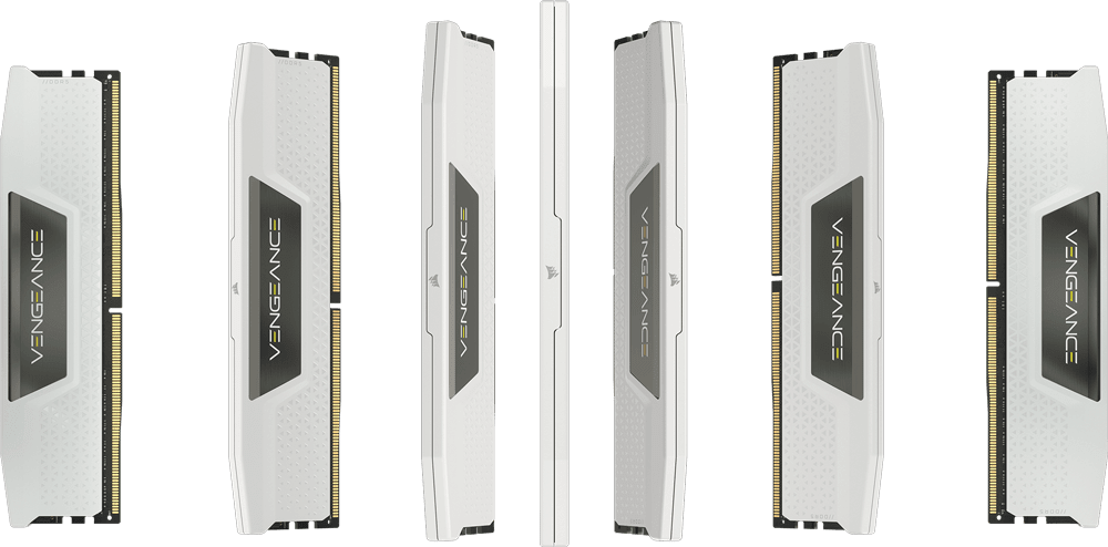Corsair vengeance ddr5 ram prikaz več modulov in kompaktne zasnove