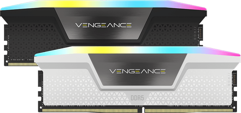 Corsair vengeance rgb ddr5 siv in bel pomnilnik z rgb osvetlitvijo