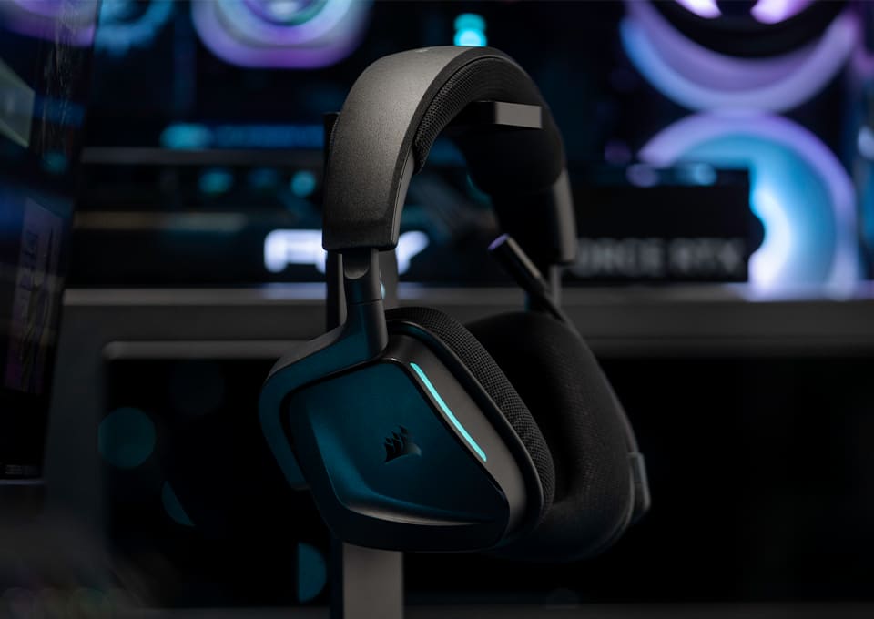 Auriculares con Micrófono Gaming Corsair VOID Wireless V2 RF/BT Negros (CA-9011379-WW) imagen 1