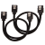 Premium Sleeved SATA 6Gbps 30cm Cable — Black