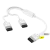 iCUE LINK-Kabel 1 × 600°mm Y-Kabel mit geraden Anschlüssen, Weiß