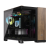 2500X Micro ATX Dual Chamber PC Case - Black/Walnut Wood