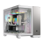 2500X Micro ATX Dual Chamber PC Case - White/Satin Gray Aluminum