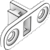 9000D Replacement Fan Rail Mounts Center, White