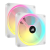 iCUE LINK QX140 RGB 140mm PWM PC Fans Starter Kit with iCUE LINK System Hub - White