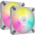 iCUE AF120 RGB SLIM 120mm PWM Fluid Dynamic Bearing Fan — White Twin Pack