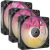 iCUE LINK RX120 MAX RGB dicke 120-mm-PWM-Lüfter, Starter-Kit – Schwarz