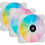iCUE SP120 RGB ELITE Performance 120mm White PWM Fan — Triple Pack with Lighting Node CORE