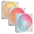 iCUE LINK LX120-R RGB 120-mm-Starter-Kit mit umgekehrtem PWM-Lüfter – Weiß