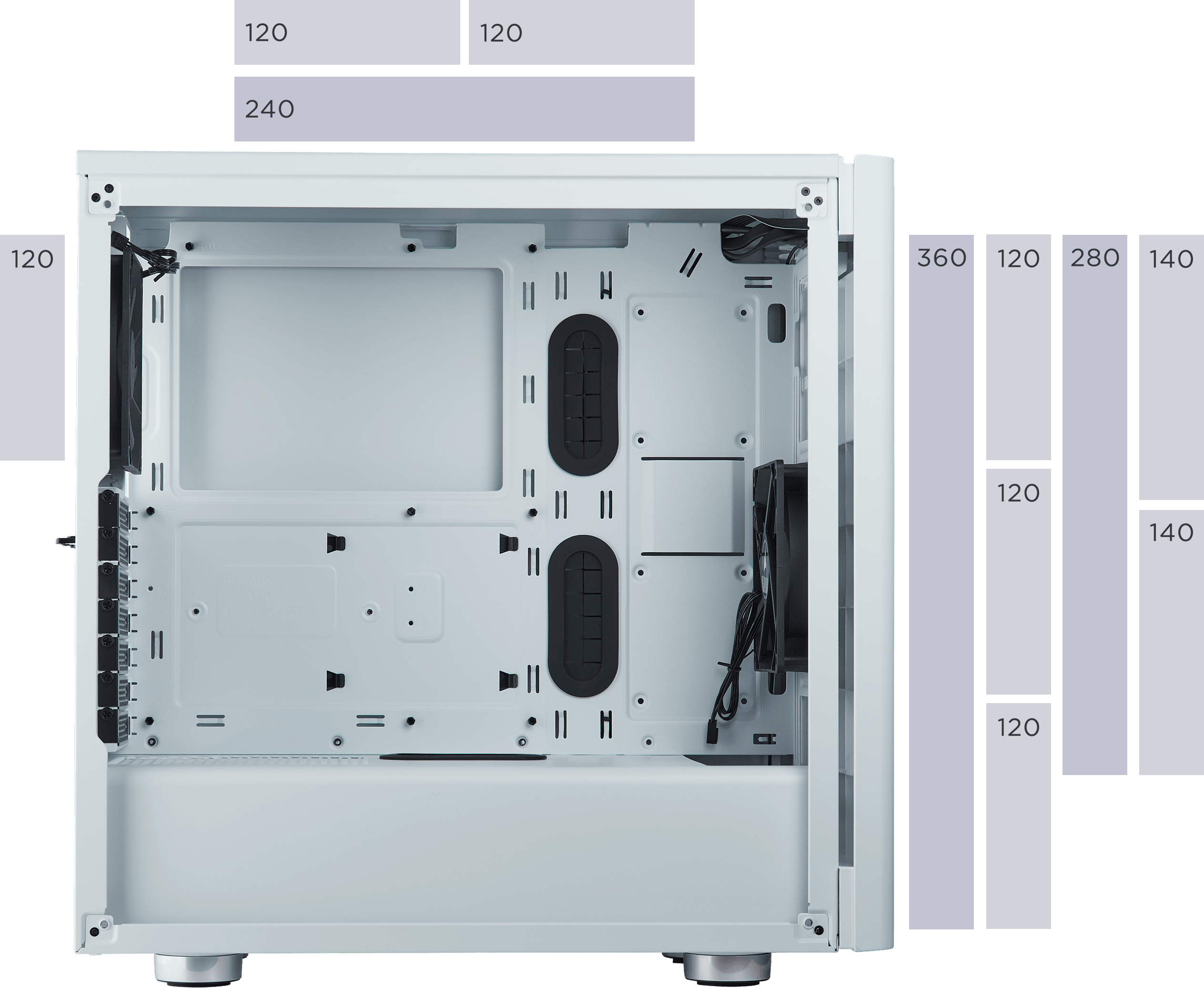 Carbide 275R Tempered Glass Mid-Tower Case — White