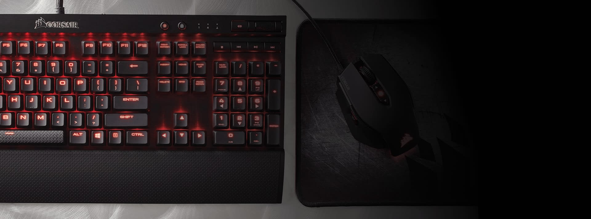 K70 LUX Mechanical Gaming Keyboard — Red LED — CHERRY® MX Red