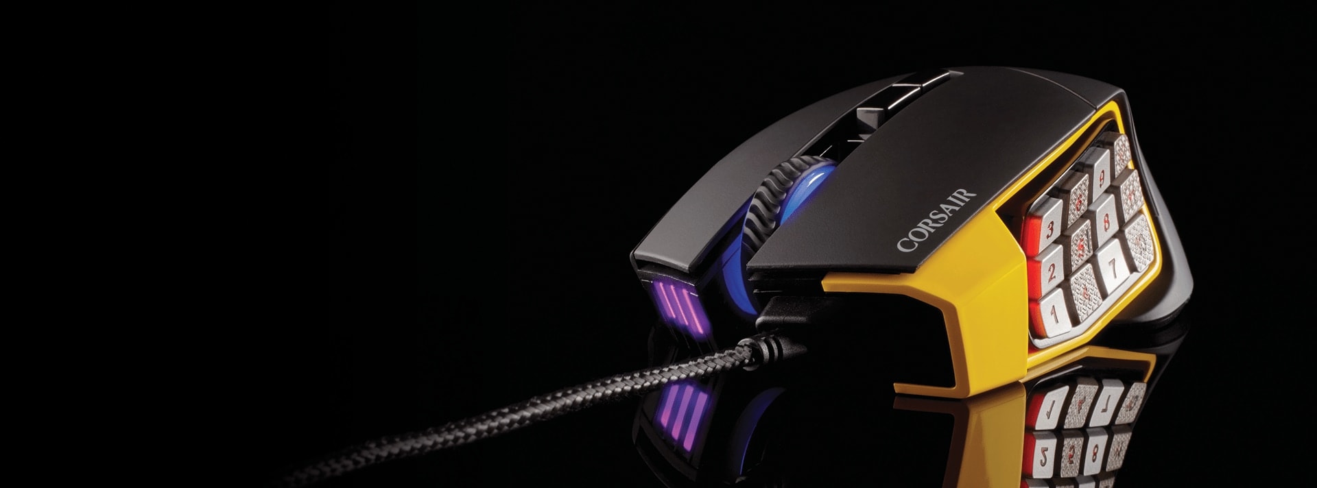 Corsair Scimitar Pro RGB - MMO Gaming Mouse - 16,000 DPI Optical Sensor -  12 Programmable Side Buttons - Black
