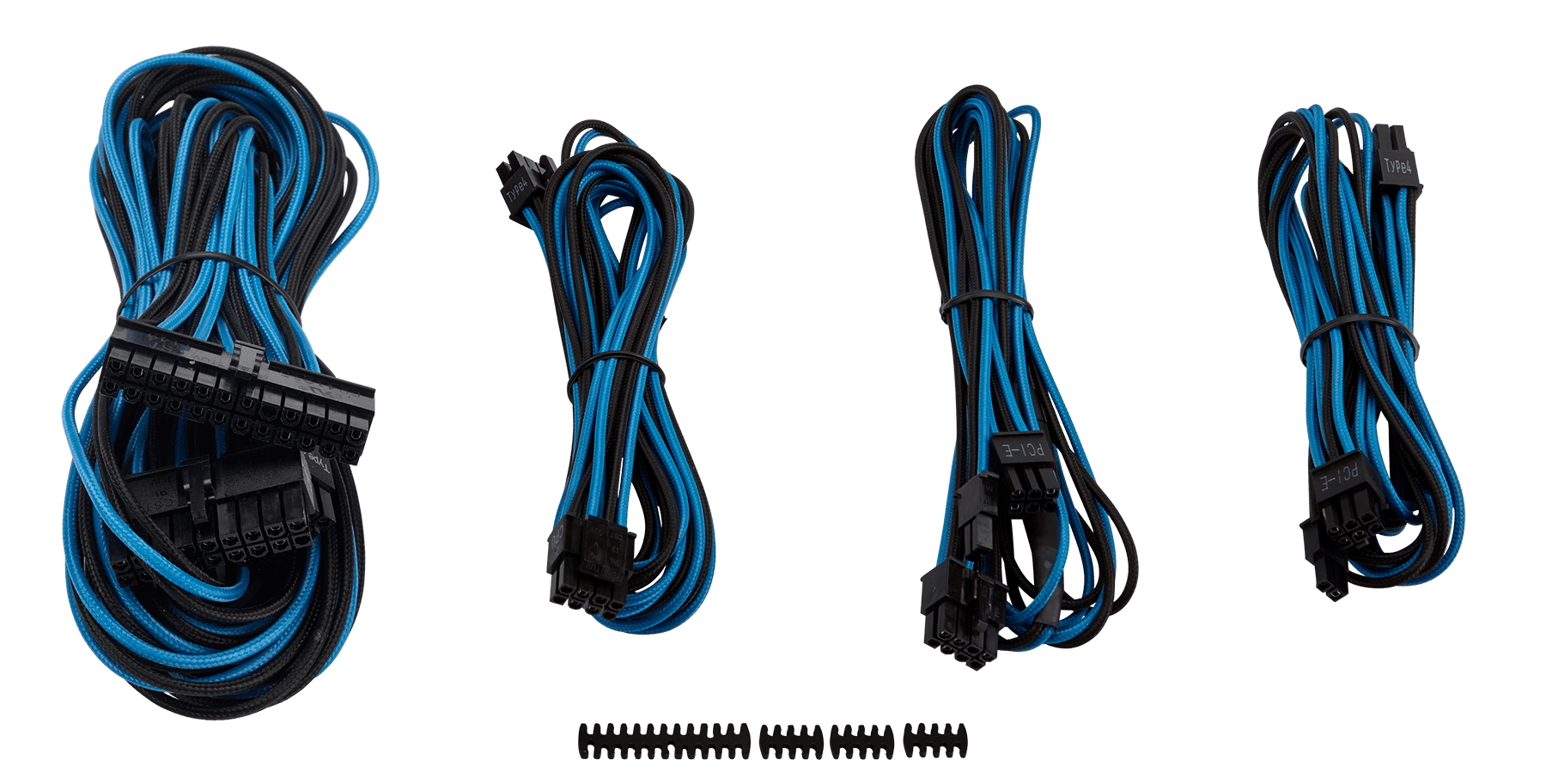 Premium Individually Sleeved PSU Cable Kit Starter Package, Type 4