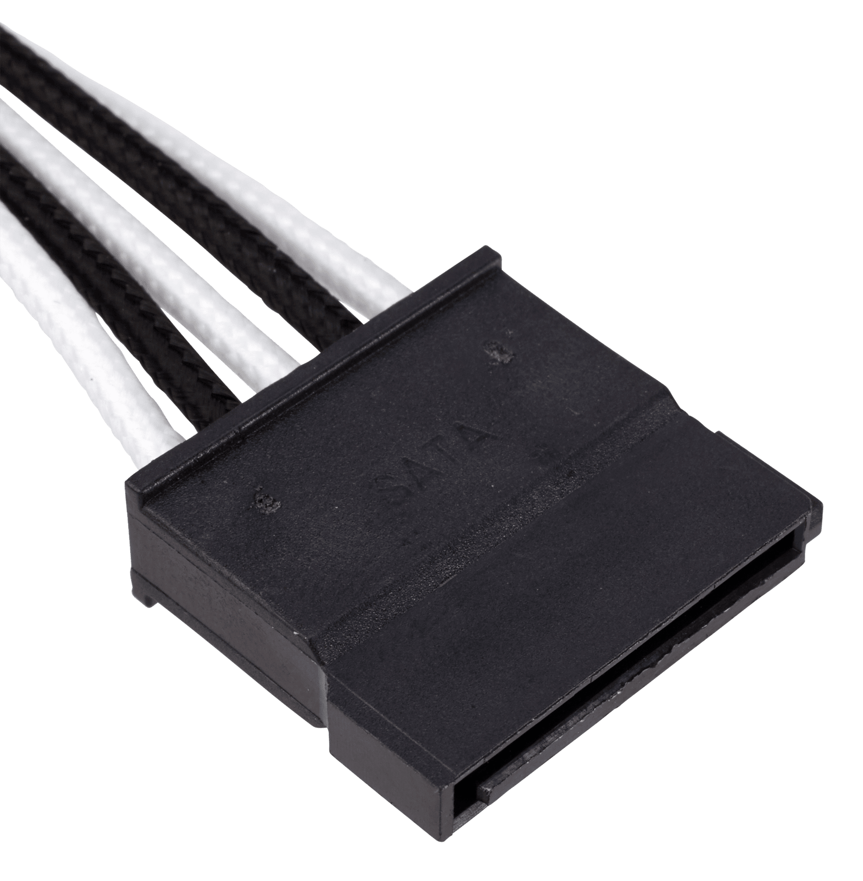 Premium Individually Sleeved SATA Cable, Type 4 (Generation 3) White