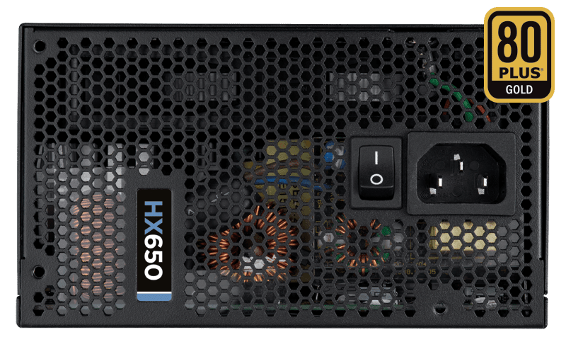 HX Series™ HX650 Power Supply — 650 Watt 80 PLUS® Gold Certified