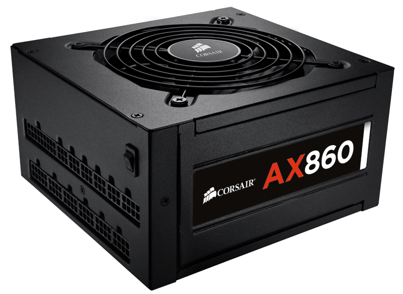 AX860 ATX Power Supply — 860 Watt 80 PLUS® PLATINUM Certified 