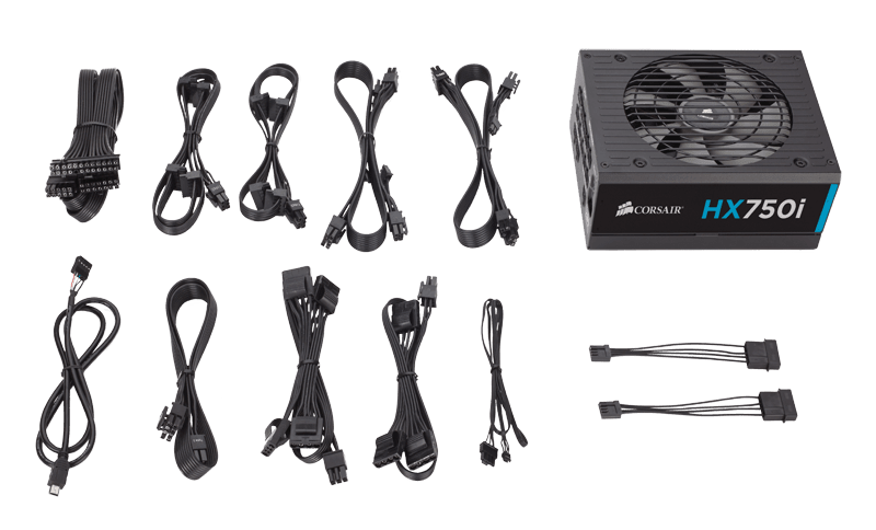 HXi Series™ HX750i High-Performance ATX Power Supply — 750 Watt 80 