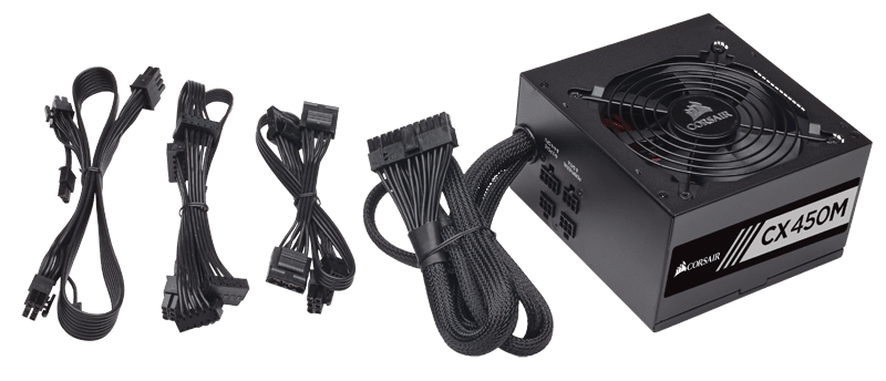 CX Series™ CX450M — 450 Watt 80 PLUS® Bronze Certified Modular ATX PSU