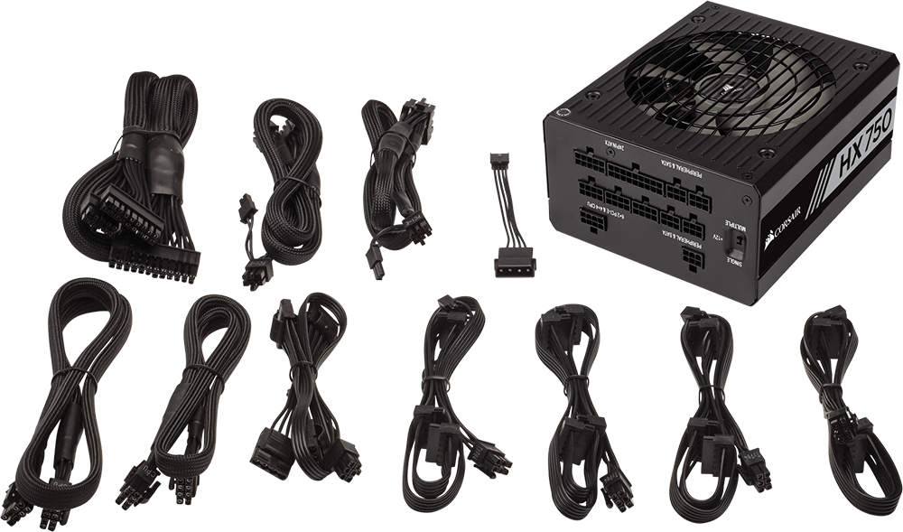 HX Series™ HX750 — 750 Watt 80 PLUS® PLATINUM Certified
