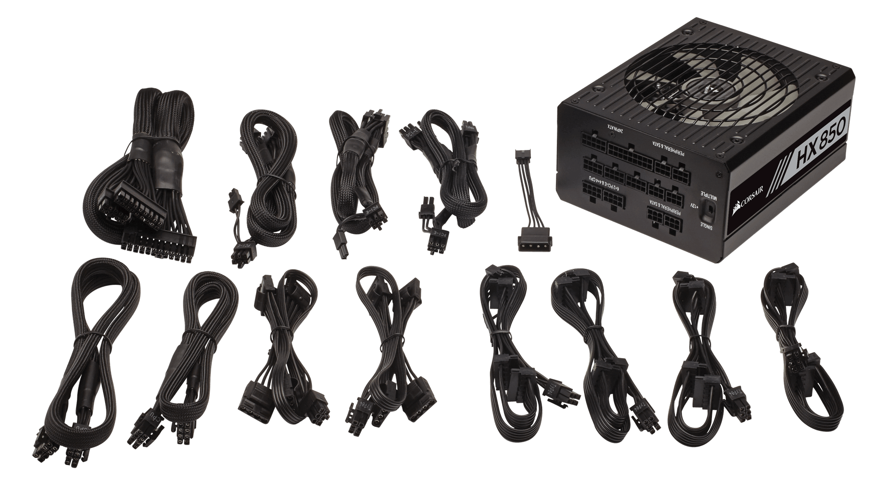 HX Series™ HX850 — 850 Watt 80 PLUS® PLATINUM Certified Fully