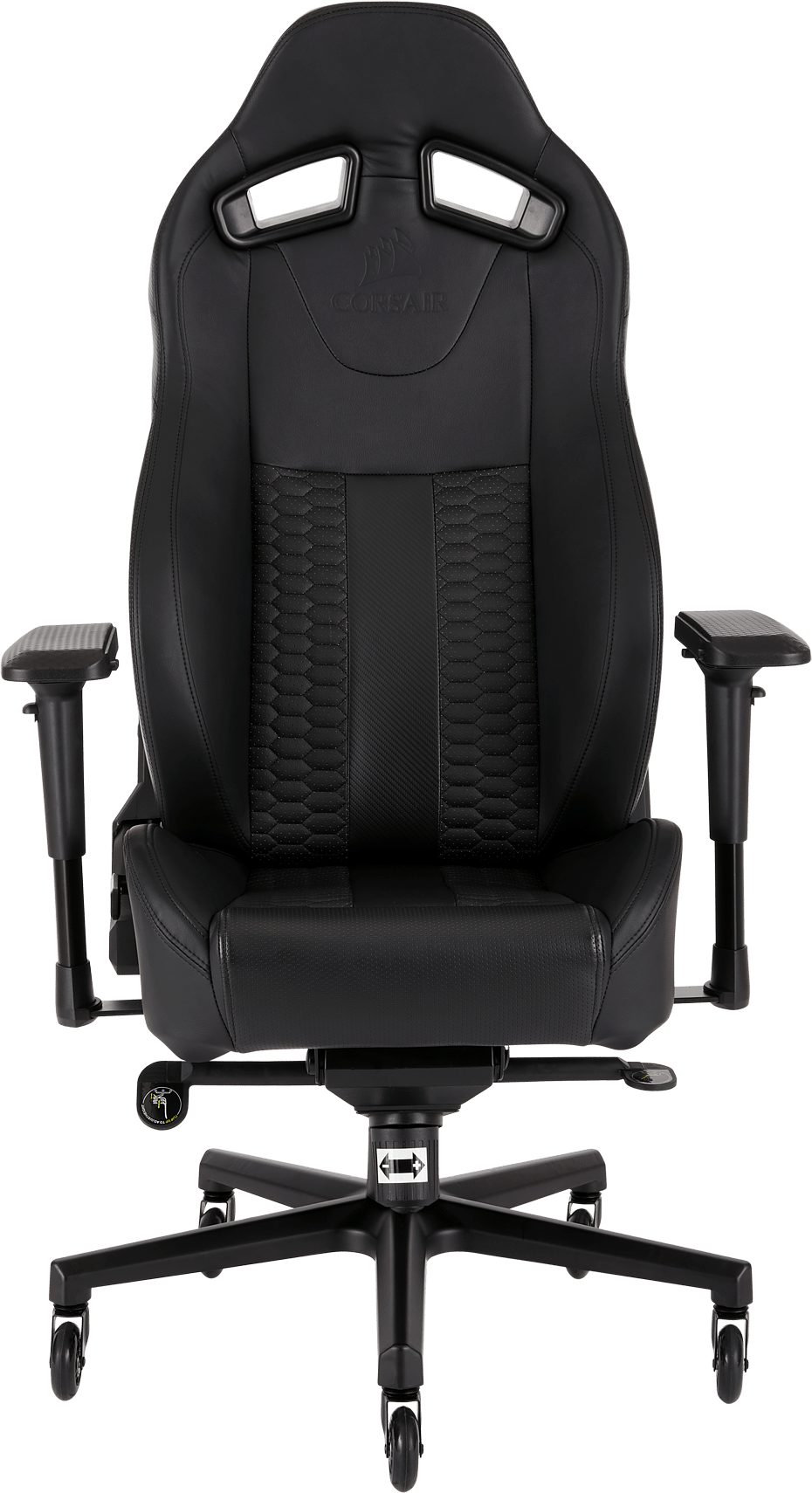 Gym Officer rulletrappe T2 ROAD WARRIOR Gaming Chair — Black/Black