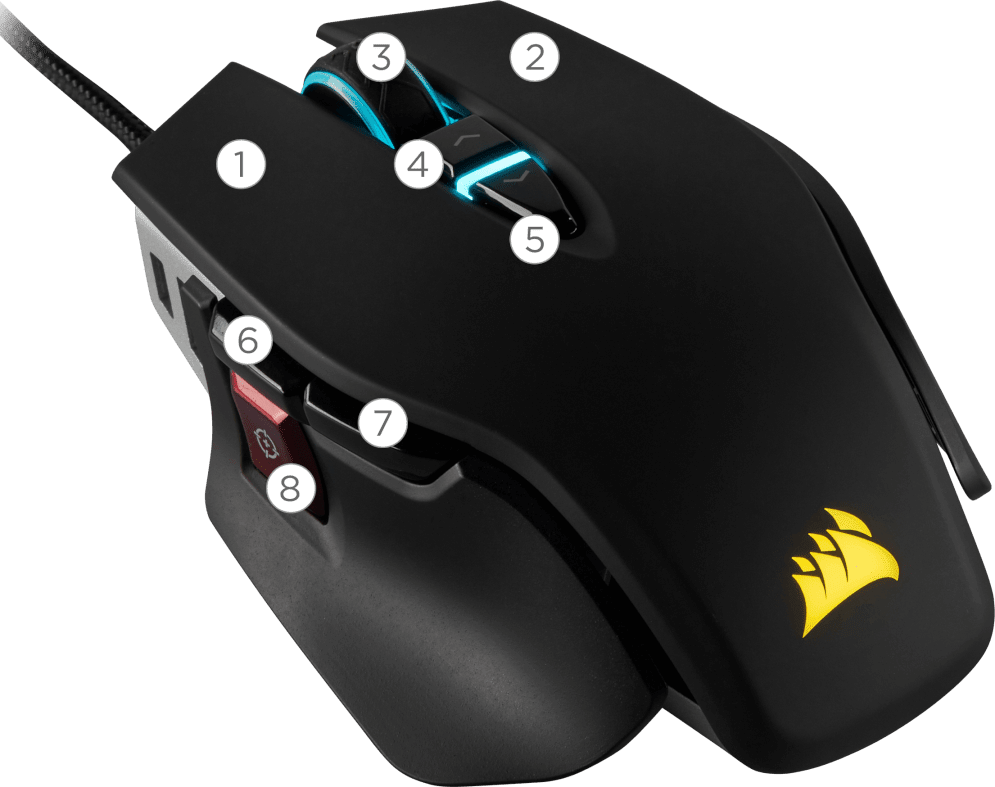 Stedord struktur halstørklæde M65 RGB ELITE Tunable FPS Gaming Mouse — Black