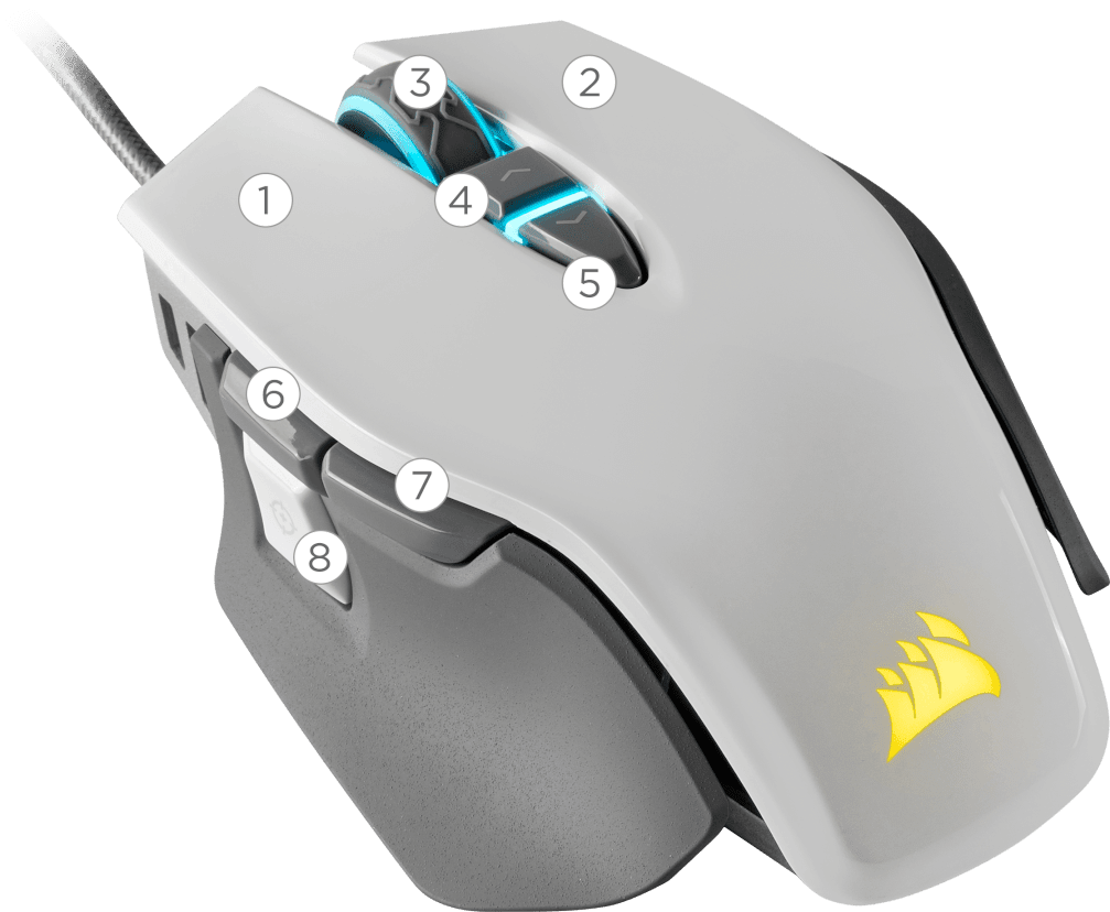 M65 RGB ELITE Tunable FPS Gaming Mouse — White
